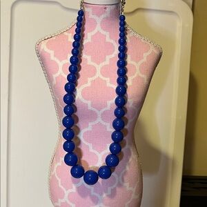 Elegant Blue Beaded Necklace